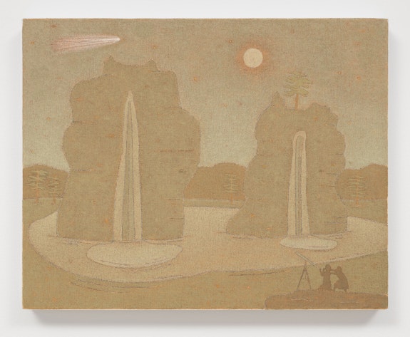 John Dilg, <em>Twilight Expedition</em>, 2021. Oil on canvas, 16 x 20 x 1 1/2 inches. © John Dilg. Courtesy the artist and The National Exemplar Gallery, Iowa City. Photo: Lance Brewer.