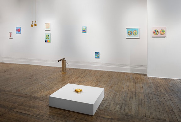 Installation view: <em>fetch fiddle fidget</em>, La Mama Galleria, New York, 2021. Photo: Etienne Frossard.