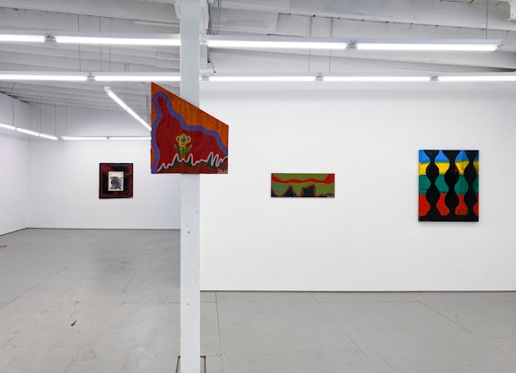 Installation view: <em>Be Natural: Joe Light and Chris Martin</em>, Parts & Labor, Beacon, New York, 2021. Courtesy Parts & Labor.