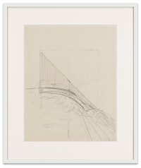 Robert Smithson, <em>Entropic Steps</em>, 1970. Pencil on paper, 19 x 24 inches. Courtesy Holt/Smithson Foundation and Marian Goodman Gallery. © Holt/Smithson Foundation, Licensed by VAGA at ARS, New York. Photo: Alex Yudzon.