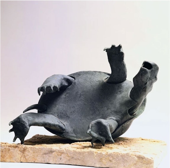 Bahman Mohassess, <em>Turtle</em>, 1980, Bronze, 19 11/16 (50 cm) high. Courtesy The Estate of Bahman Mohassess. © Bahman Mohassess Estate