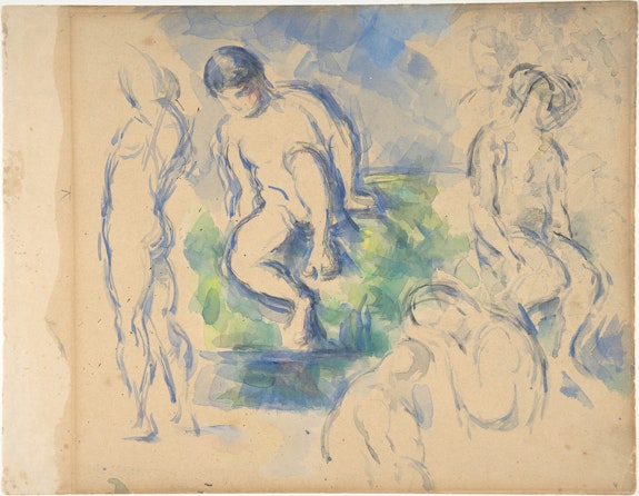 Paul Cézanne, <em>Bathers</em>, ca. 1890. Pencil and watercolor on wove paper. The Metropolitan Museum of Art, New York. Gift of Mrs. Mabel Rossbach.