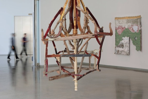 Installation view: <em>Ibrahim Ahmed: It Will Always Come Back to You</em>, Institute for Contemporary Art at Virginia Commonwealth University, Richmond, 2021. Courtesy Institute for Contemporary Art. Photo: David Hale.