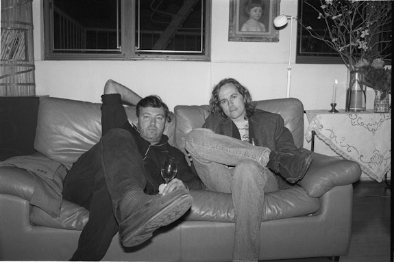 Diego Cortez and Raymond Foye, NYC, April 1990. Photo: Sally Larsen.