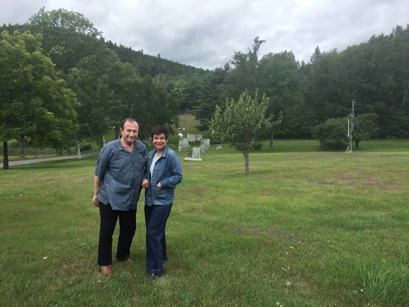 Alain and Ariane in Bolton Landing, 2018.
