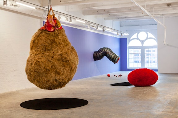 Installation view: <em>Ahmed Alsoudani: Bitter Fruit</em>, Fabric Workshop and Museum, Philadelphia, 2021–22. Courtesy the Fabric Workshop and Museum.