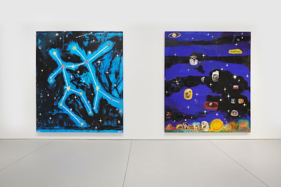 Installation view: <em>Chris Martin</em>, Anton Kern, New York. © Chris Martin. Courtesy the artist and Anton Kern Gallery, New York.