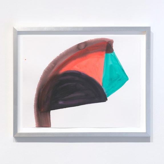 Andrea Belag, <em>Fan</em>, 2020. Gouache on paper, 16 x 20 inches. Courtesy New Collectors Gallery.