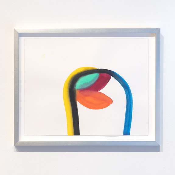 Andrea Belag, <em>Pergola</em>, 2020. Gouache on paper, 16 x 20 inches. Courtesy New Collectors Gallery.