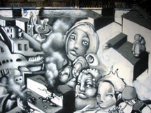 Graffiti depicting 