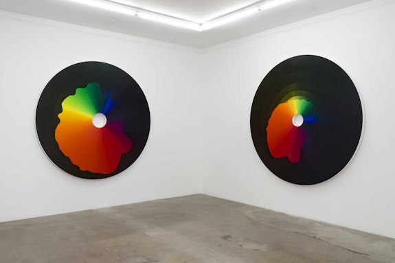 Installation view: <em>Olafur Eliasson: Your light spectrum</em>, Tanya Bonakdar Gallery, Los Angeles, 2022. Courtesy the artist and Tanya Bonakdar Gallery, New York / Los Angeles. Photo: Jeff McLane.