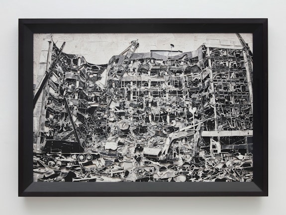 Vik Muniz, <em>Oklahoma, Scraps</em>, 2020. Archival inkjet print, 50 1/2 x 71 inches. © Vik Muniz. Courtesy Sikkema Jenkins & Co., New York.
