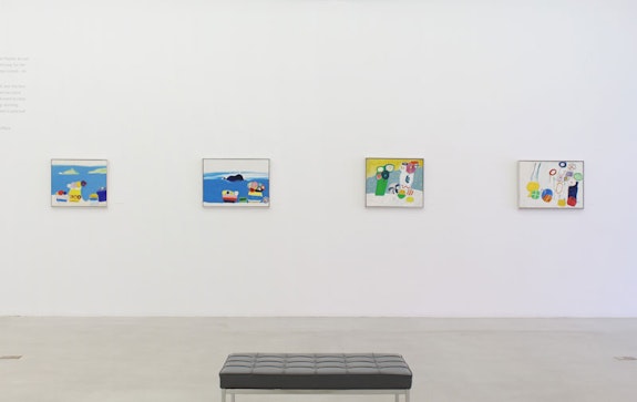 Installation view, <em>Edith Schloss: Blue Italian Skies Above</em>, at Alexandre Gallery, April 30 - June 11.