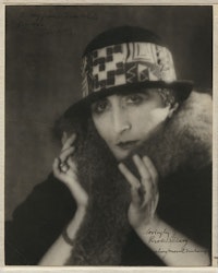 Man Ray, <em>Marcel Duchamp as Rrose Sélavy, </em>c. 1920-1921. Gelatin silver print, 8 1/2 x 6 13/16 inches. The Samuel S. White 3rd and Vera White Collection, 1957.