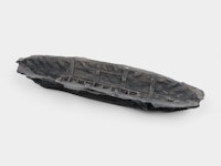 William Corwin, <em>Long Boat, One Passenger</em>, 2022. Cast Iron. Courtesy the artist and Geary Contemporary.