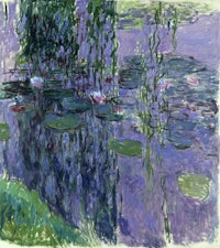 Claude Monet,<em> Nymphéas</em>, 1916-19. Oil on canvas, 79 × 71 inches. Courtesy Musée Marmottan Monet, Paris.