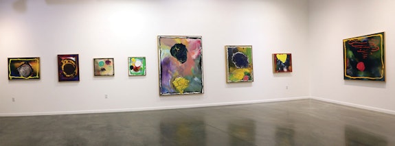 Installation view: <em>Jules Olitski: Late Works</em>, Sam & Adele Golden Gallery, New Berlin, NY. Courtesy Golden Art Colors.