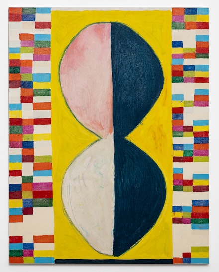 Bruno Dunley, <em>Antônio II,</em> 2022. Oil paint and charcoal on canvas, 55.3 x 43.3 x 1.6 inches. Courtesy the artist and Nara Roesler Gallery.