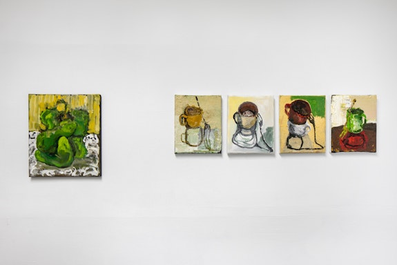 Installation view: <em>Victor Boullet: WERKK.WERKK.LIVERPOOL.PAINTING.</em>, Lubov, New York, 2023.