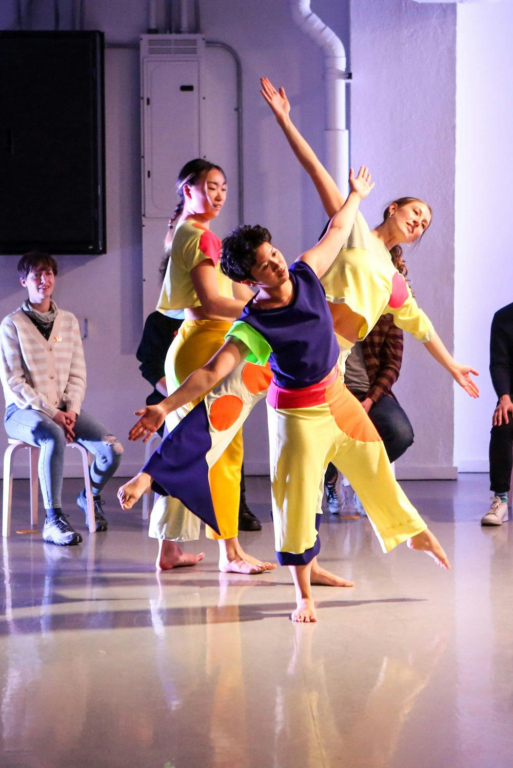 Grace Tong, Paulina Meneses, and Ashley Merker in <em>Rube G.The Consequence of Action</em>. Photo: Julie Lemberger.