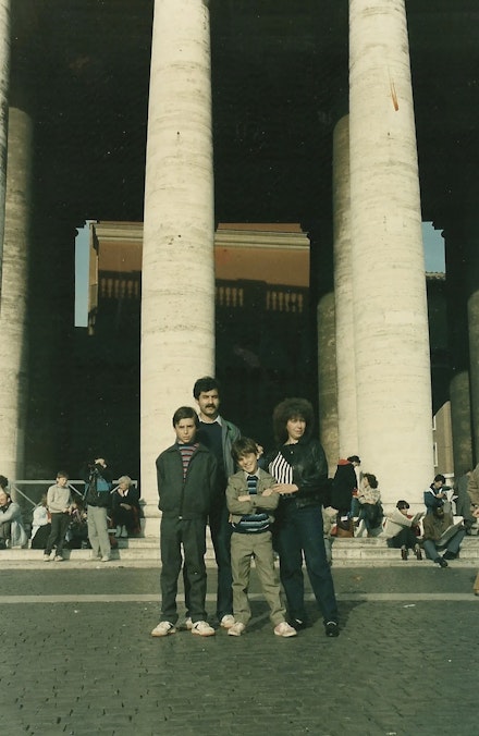 Taken in 1989 outside the Vatican while living in a refugee camp.