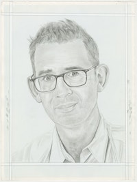 Portrait of Edmund de Waal. Pencil on paper by Phong H. Bui.