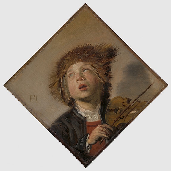 Frans Hals, <em>Boy Playing the Violin</em>, 1625–30. Oil on panel, 8 x 8 inches. Courtesy the Jordan and Thomas A. Saunders III Collection, on loan to the Virginia Museum of Fine Arts. © Virginia Museum of Fine Arts.