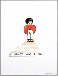Joe Brainard, “If Nancy Were a Boy,” (1972), gouache on paper.