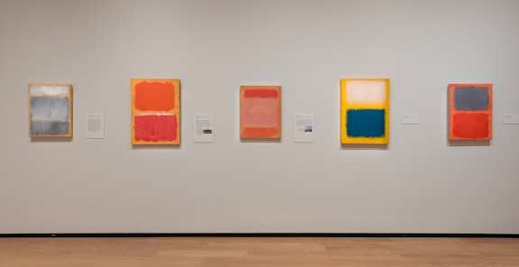 Installation view: <em>Mark Rothko: Paintings on Paper</em>, National Gallery of Art, Washington, DC, 2023. Courtesy National Gallery of Art.
