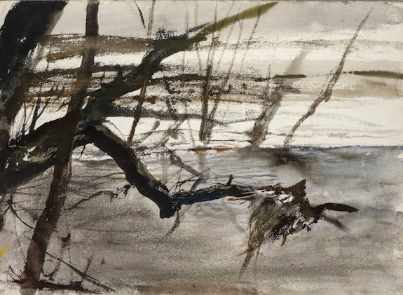 <p>Andrew Wyeth, Untitled, 1948. Watercolor on paper, 21.5 x 29 5/8 inches. Collection of the Wyeth Foundation for American Art. © 2023 Wyeth Foundation for American Art/Artists Rights Society (ARS) New York.</p>
