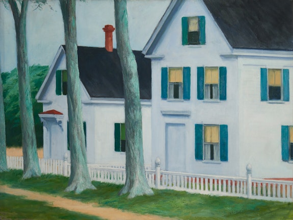 Edward Hopper, <em>Two Puritans</em>, 1945. Oil on canvas, 30 x 40 inches. Courtesy the artist and Craig Starr Gallery. 
