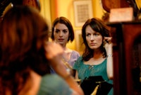 <i>Anne Hathaway, left, as Kym and Rosemarie DeWitt as Rachel. © Sony Pictures Classics</i>