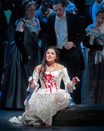 Blood wedding: Anna Netrebko in Lucia di Lammermoor's climactic mad scene. Photos: Ken Howard/Metropolitan Opera.
