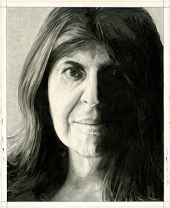 Portrait of Annie Freud. Pencil on paper by Phong Bui.