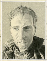 Portrait of Jakob Fenger. Pencil on paper by Phong Bui.