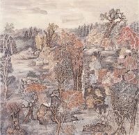 YUN-FEI JI, “Strange Creature Appears” (2008). Watercolor and ink on Xuan paper. 26 5/8 x 27 1/4 inches. Copyright the artist. Courtesy James Cohan Gallery, New York