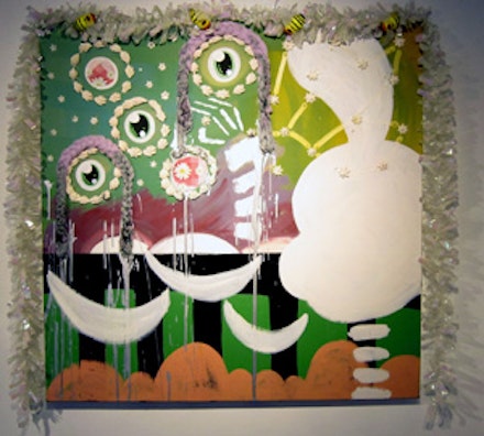 Tamara Gonzalez “Elfen,” 2008. Oil and mixed media on canvas, 39 × 39˝.