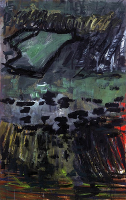 Per Kirkeby, “Untitled,” 2009.  Oil and tempera on canvas, 63 × 39 1/3˝. (160 × 100 cm). Courtesy of the artist and Michael Werner Gallery, Berlin, Cologne, and New York. 
