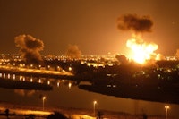 Night shelling on Baghdad. Photo by Ammar Abd Rabbo, flickr.com.