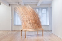 Martin Puryear, “Night Watch,” 2011. Maple, willow, and OSB. 116 x 122 x 48”. Courtesy of McKee Gallery.