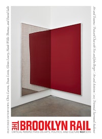 DEAN LEVIN. Ã¢??90 Degree Wright AngleÃ¢?Â (2014). UV curable ink on polished steel and oil on linen, 71 Ã? 42 Ã? 42&#733; overall, 70 Ã? 40&#733; each. Courtesy of the artist and Marianne Boesky Gallery, New York. Photo: Jason Wyche.<br />
