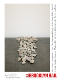 Yoko Ono. <em>Stone Piece</em> (Andrea Rosen Gallery, New York 2015/2016), 2015. Local riverbed rocks. Dimensions variable. Courtesy Andrea Rosen Gallery, New York. Ã‚Â© Yoko Ono. Photo: Pierre Le Hors.