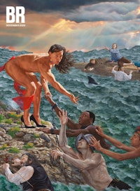 Kent Monkman, <em>Welcoming the Newcomers</em>, 2019. Acrylic on canvas, 132 x 264 inches. Courtesy the artist.