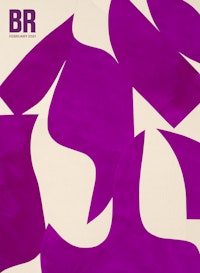 Sarah Crowner, <em>Rising Violets</em>, 2020. Acrylic on canvas, sewn, 92 x 65 inches. Courtesy the artist and Casey Kaplan, New York.